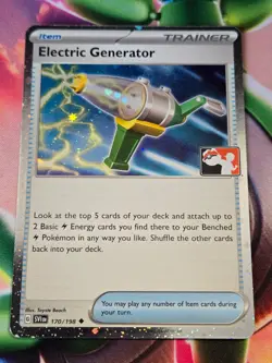 Pokemon TCG Prize Pack Stamped Cosmo Holo Electric Generator 170/198 NM - Image 1