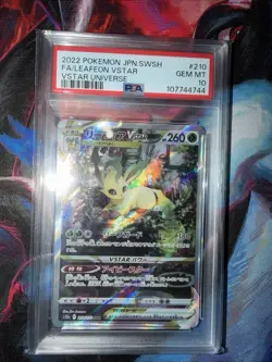 GEM MINT 10 PSA JAPANESE POKEMON 2022 LEAFEON SAR 210/172 VSTAR UNIVER S12a - Image 1