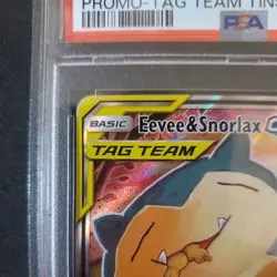 2019 POKEMON SM169 BLACK STAR PROMO TAG TEAM EEVEE & SNORLAX GX PSA 9 MINT ✨ - Image 3