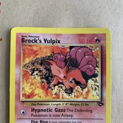 Pokemon TCG Brock's Vulpix Gym Challenge Card 37/132 Regular MP/HP - Image 3