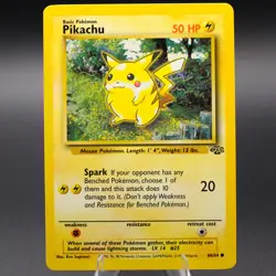 Pikachu 60/64 Unlimited Common Jungle Pokemon TCG LP-NM - Image 1
