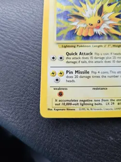 Pokemon TCG Jolteon Jungle 4/64 Holo Unlimited ERROR No Jungle Symbol Light Play - Image 5