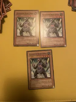 3x Gladiator Beast Andal PTDN-EN001 Phantom Darkness 1st & UNL Yugioh LP - Image 1