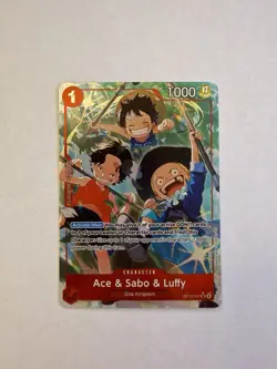 Ace & Sabo & Luffy (Alternate Art) OP13-007 Carrying On His Will One Piece - Image 1