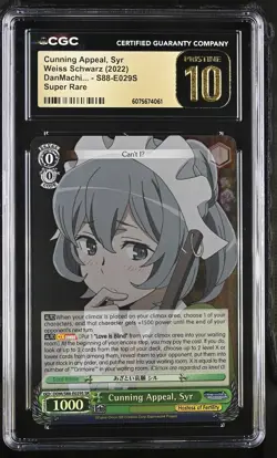 2022 WEISS SCHWARZ DANMACHI... #S88-E029S CUNNING APPEAL, SYR CGC PRISTINE 10 - Image 1