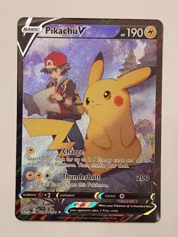 Pikachu V Lost Origin TG16/TG30 Holo Pokemon Card FA 2022 Full Art Rare - Image 1