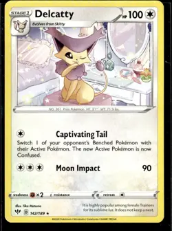 Pokemon Delcatty 142/189 Darkness Ablaze Rare Non Holo 5 card lot - Image 1