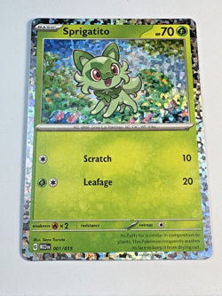 Sprigatito 1/15 McDonald's Promos 2023 Holo Pokemon Card NEAR MINT - Image 1