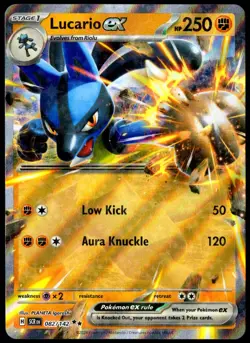 Pokemon TCG Lucario ex 082/142 2024 Stellar Crown Double Rare Card - NM - Image 1