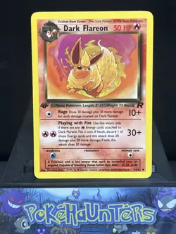 Pokemon Card Dark Flareon 35/82 1st Edition Team Rocket WOTC LP - Image 1