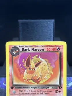 Pokemon Card Dark Flareon 35/82 1st Edition Team Rocket WOTC LP - Image 2