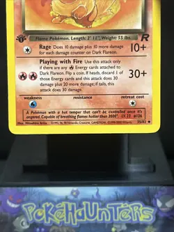 Pokemon Card Dark Flareon 35/82 1st Edition Team Rocket WOTC LP - Image 3