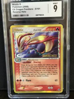 2006 Pokemon EX Dragon Frontiers Milotic Reverse Holo Foil #5 CGC 9 5/101 - Image 1