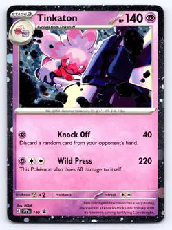 Tinkaton (Cosmo Holo) 140 Holo Promo Scarlet & Violet Promo Pokemon Near Mint - Image 1