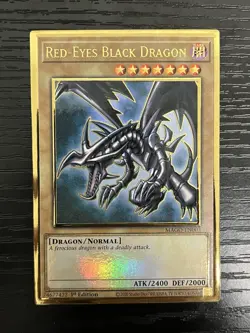 Yu-Gi-Oh! Red-Eyes Black Dragon MAGO-EN003 Premium Gold Rare 1st Edition - Image 1