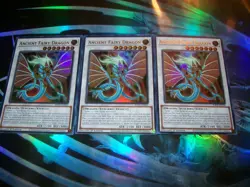 3x Ancient Fairy Dragon 1st Edition Ultra Rare RA01-EN030 Yu-Gi-Oh! - Image 1