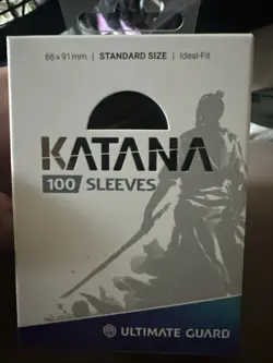 100 Standard Size White Katana Card Sleeves 2019 Ultimate Guard CCG TCG - Image 1