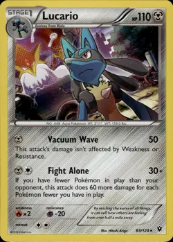 Lucario 63 Fates Collide English Pokemon Card B2 NM - Image 1