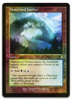 Hinterland Harbor (Retro Frame) #396 (Foil) NM Dominaria Remastered Magic MTG - Image 1