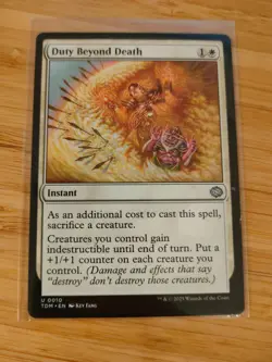 MTG Duty Beyond Death 0010 Tarkir: Dragonstorm M/NM Free UK P&P - Image 1