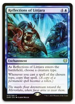 Reflections of Littjara #73 (Foil) (NM) Kaldheim KHM Magic MTG - Image 1
