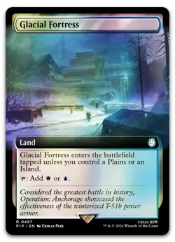 Glacial Fortress (Extended Art) #497 (Foil) (NM) Fallout PIP Magic MTG - Image 1
