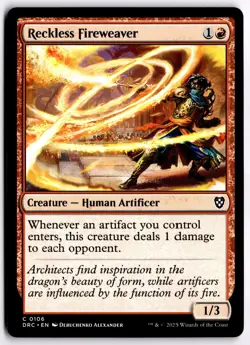 Reckless Fireweaver NM DRC Commander: Aetherdrift MTG - Image 1