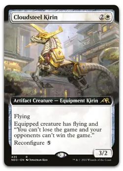 Cloudsteel Kirin (Extended Art) #435 (NM) Kamigawa Neon Dynasty NEO Magic MTG - Image 1