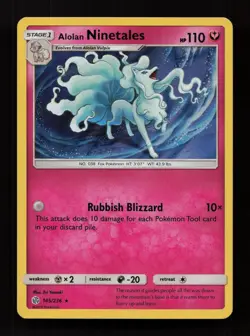 Alolan Ninetales 145/236 Holo Rare Cosmic Eclipse Pokemon Near Mint - Image 1