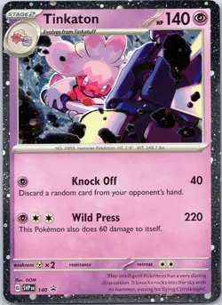 Tinkaton 140 P Scarlet & Violet Pokemon Near Mint COSMOS HOLO PROMO - Image 1