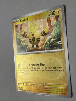 Pokemon TCG * Paradox Rift * 59/182 Elekid REVERSE HOLO Common * FRESH PK - Image 2