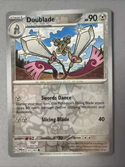 Pokemon TCG * Paradox Rift * 133/182 Doublade REVERSE HOLO Common * FRESH PK - Image 1
