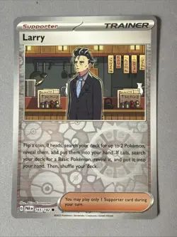 Pokemon TCG * Paradox Rift * 165/182 Larry REVERSE HOLO Common * FRESH PK - Image 1