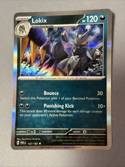 Pokemon TCG * Paradox Rift * 122/182 Lokix Holo Rare * FRESH PK - Image 1
