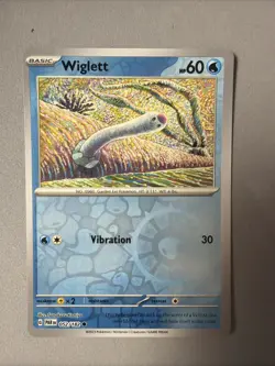 Pokemon TCG * Paradox Rift * 52/182 Wiglett REVERSE HOLO Common * FRESH PK - Image 1