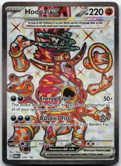HOOPA EX 226/182 ULTRA RARE PARADOX RIFT POKEMON HOLO LP - Image 1