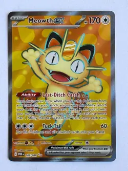 Pokemon Meowth Ex Ultra Rare Holo Perfect Order 107/088 - Image 1