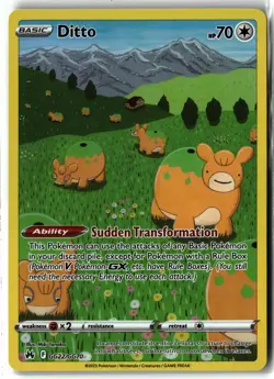 Ditto ⭐ GG22/GG70 Holo Crown Zenith Galarian Gallery Pokemon NM - Image 1