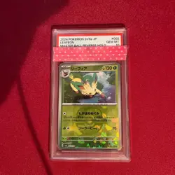PSA10 Leafeon (Rifia) 002/187 Master Ball Reverse Holo SV8a 2024 Pokemon Card JP - Image 1