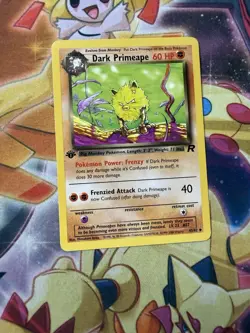 Pokemon TCG Cards 1st Edition Dark Primeape 43/82 Team Rocket Uncommon NM - Image 1