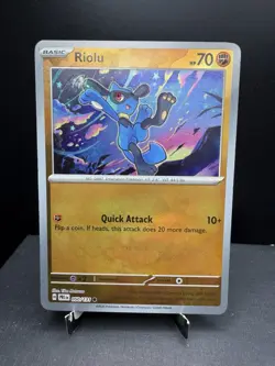Pokemon TCG SV Prismatic Evolutions Riolu 050/131 Pokeball NM - Image 1