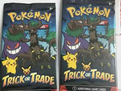 (18) Mystery Pokemon Card Lot, Two Trick Or Trade Sets, And A Pokemon Ball Plush - Image 1