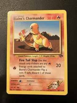 Pokemon TCG Gym Challenge Blaine's Charmander 60/132 - Common - LP - Image 1