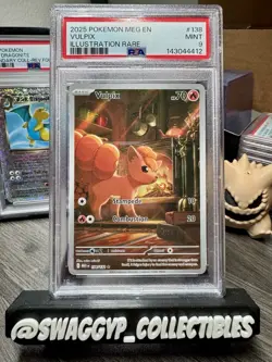 ◓Vulpix 138/132 Mega Evolution - Pokemon Full Art Holo Illustration Rare PSA 9◓ - Image 1