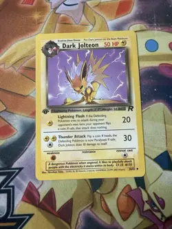 Pokemon WOTC - 1st Edition Dark Jolteon 38/82 - Team Rocket - Uncommon NM - Image 1