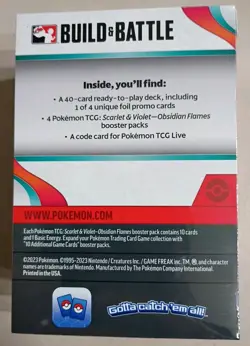 Pokemon Obsidian Flames Build and Battle Box Sealed - Image 2