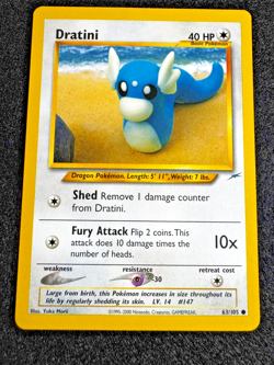 Dratini Neo Destiny Vintage Pokemon Yuka Morii - Image 1