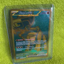 Pokemon TCG Ting-Lu EX 244/091 Sv: Paldean Fates Holo Card Near Mint Condition - Image 1