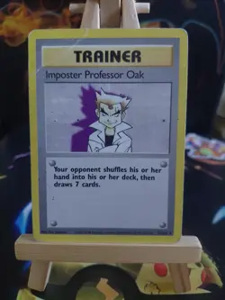 Pokemon TCG Imposter Professor Oak Base Set 73/102 Regular Rare Card - Image 1