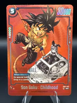Dragon Ball Card SB01-053 Son Goku Childhood R [ALT ART PARALLEL] LIMITED PRINT - Image 1